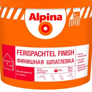 Шпатлевка белая Alpina EXPERT Feinspachtel Fin 15кг