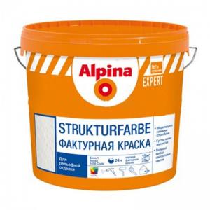 Краска ВД-АК Alpina EXPERT Strukturfarbe База 1 белая, 15кг