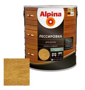 Alpina Лессировка для дерева шелковисто-матовая орех (алкидное) 0,75 л