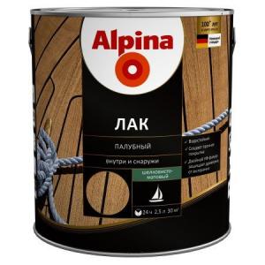 Лак АУ Alpina Лак палубный шелковисто-матовый, бесцветный 2,5 л