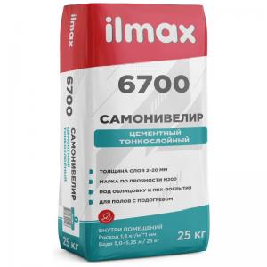 Растворная смесь для стяжек ILMAX 6700 25кг (самонивелир тонкослойн.)