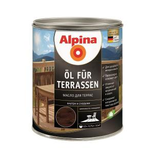 Масло Alpina для террас (Alpina Oel fuer Terrassen) Темный 750 мл / 0,75 кг