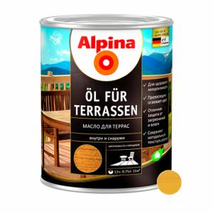 Масло Alpina для террас (Alpina Oel fuer Terrassen) Светлый 750 мл / 0,75 кг