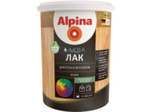 Лак акрил. Alpina Аква Лак для стен и потолков шелк-мат. 0,9л/0,90 кг