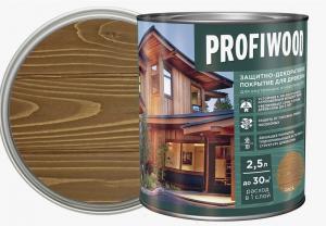 Защитно-декоративное покрытие для древ. PROFIWOOD орех 2.5л / 2.3кг