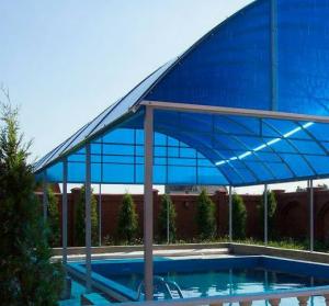 Сотовый поликарбонат Master 6,0*2100*6000мм (синий) 0,77кг/м2 Сотовый поликарбонат Master 6,0*2100*6000мм (синий) 0,77кг/м2