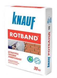 Штукатурка гипсовая серая KNAUF Rotband, 30кг