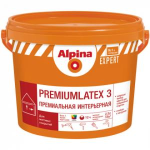 Краска ВД-АК Alpina EXP Premiumlatex 3 База1 белая, 2,5 л/ 4,1 кг.