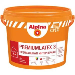 Краска ВД-АК Alpina EXPERT Premiumlatex 3  База3 проз., 2,35л/3,74 кг.