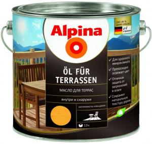 Масло Alpina для террас (Alpina Oel fuer Terrassen) Светлый 2,5 л / 2,5 кг