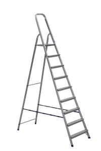 Лестница-стремянка алюминиевая матовая 9-и ступенчатая Ам709