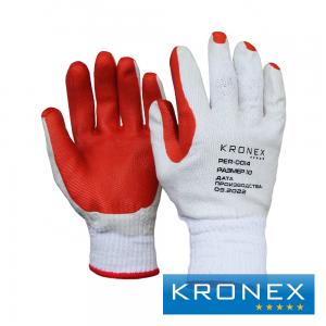 Перчатки х/б KRONEX STARK, усиленная резина PER-0014