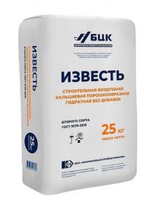 Известь стр. гидр б/доб. 2 сорта, тар. в б/м 25кг