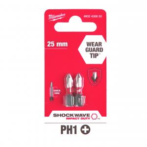 Насадка Milwaukee SHOCKWAVE PH1 25мм (уп. 2шт)
