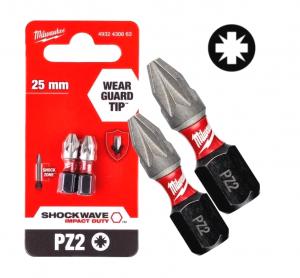 Насадка Milwaukee SHOCKWAVE PZ2 25мм (2шт)