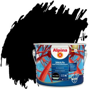 Грунт-эмаль алкид Alpina Эмаль быстросох по рж.шелковисто-мат RAL9005 2,00кг Грунт-эмаль алкид Alpina Эмаль быстросох по рж.шелковисто-мат RAL9005 2,00кг