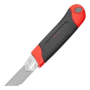 Нож 25мм выдвиж. лезвие, метал. направляющая, двухкомп. корпус, винт.фиксатор, с магнитом/ 78913