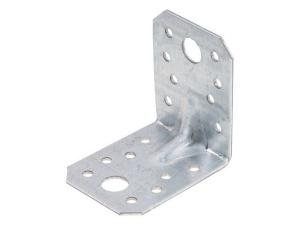 Уголок крепежный усиленный 53х65х65 мм С 2.0 мм белый цинк STARFIX