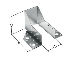 Опора бруса раскрытая 51х165х76 мм OBR Z белый цинк STARFIX, арт.SMP-62163-1