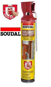 Монтажная пена "Soudal" ОКНА ДВЕРИ Genius Gun 750 мл.